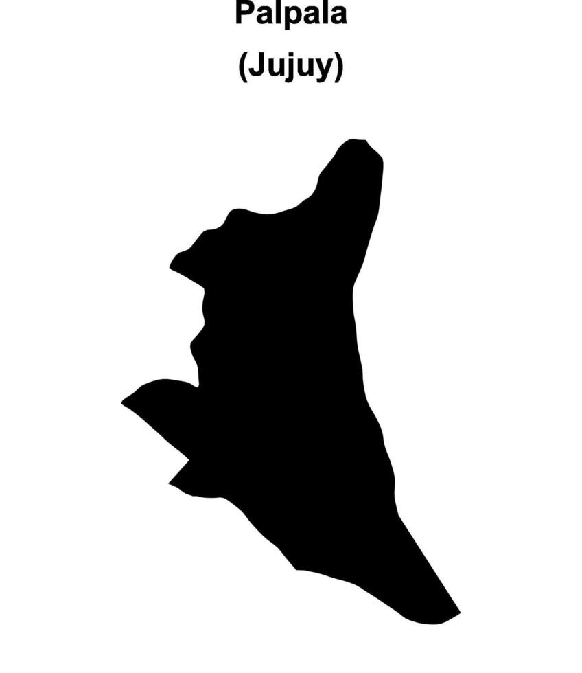 Palpala department, Jujuy blank outline map vector