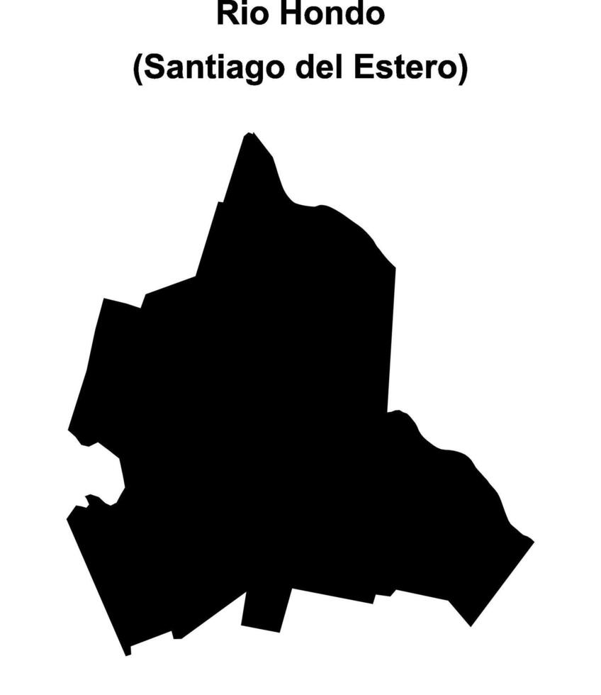 Rio Hondo department, Santiago del Estero blank outline map vector