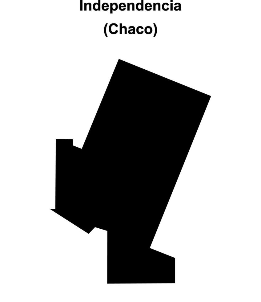 Independencia department, Chaco blank outline map vector