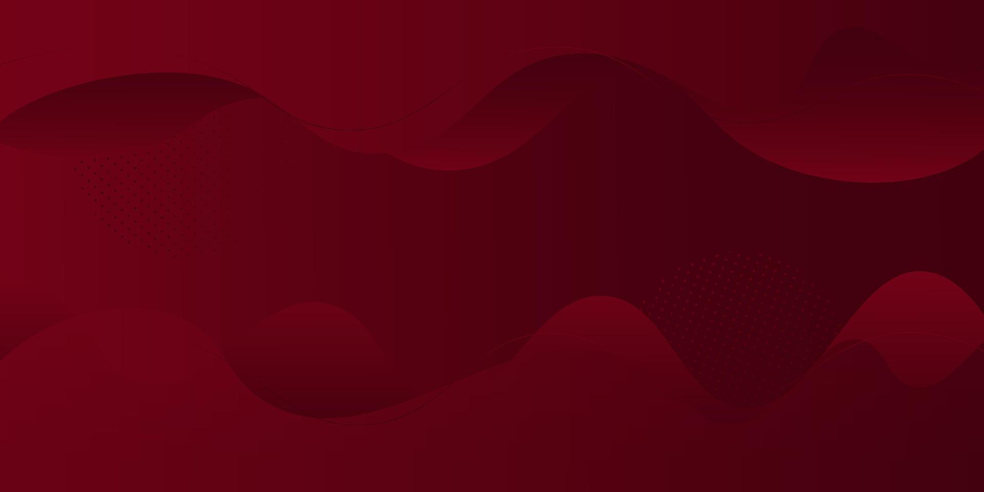 Minimal dynamic dark red fluid textured background design in 3D style with liquid color patterns. vector