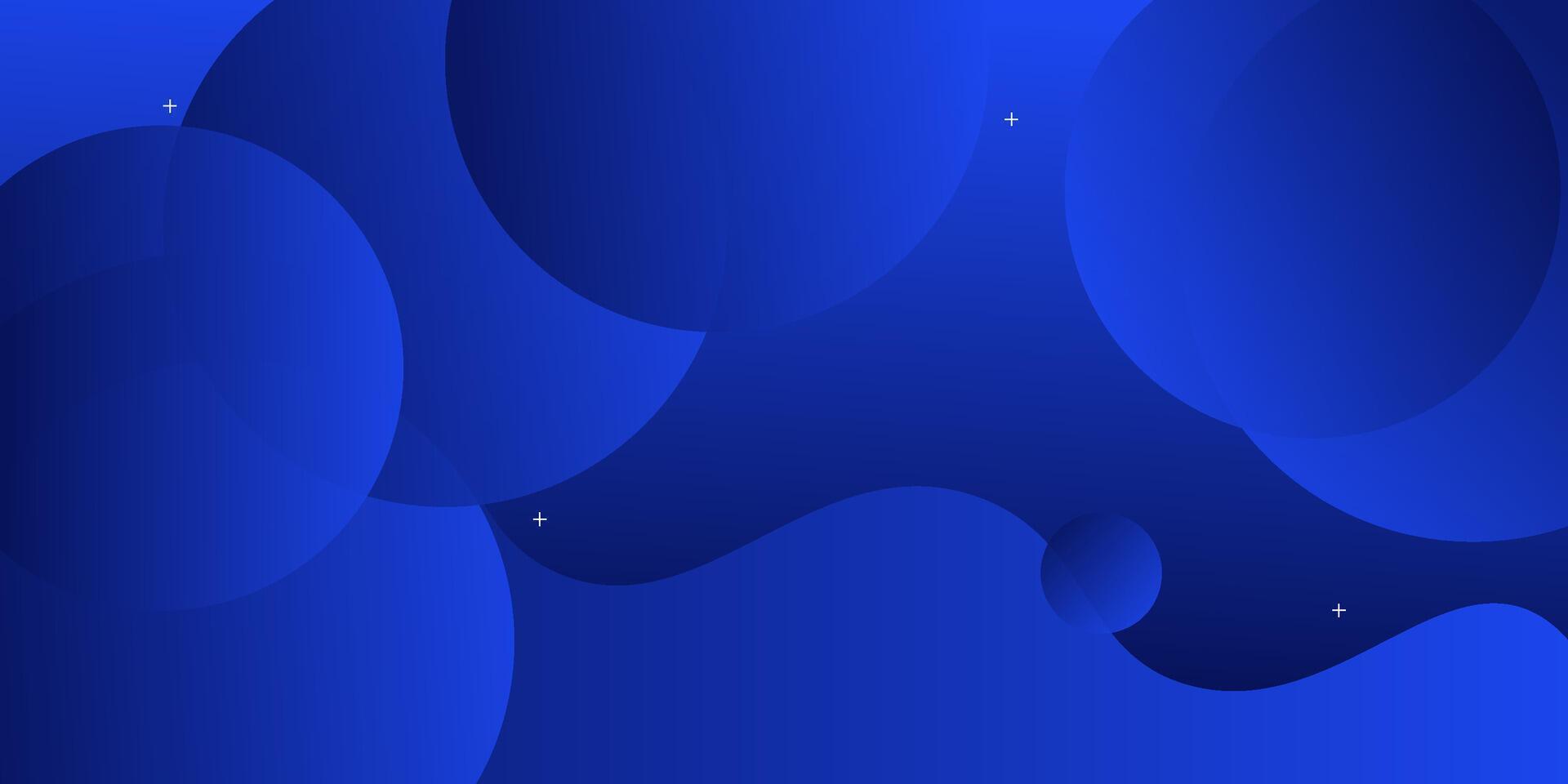 Abstract bright blue illustration background with simple wave and circle pattern. Cool design. Eps10 vector
