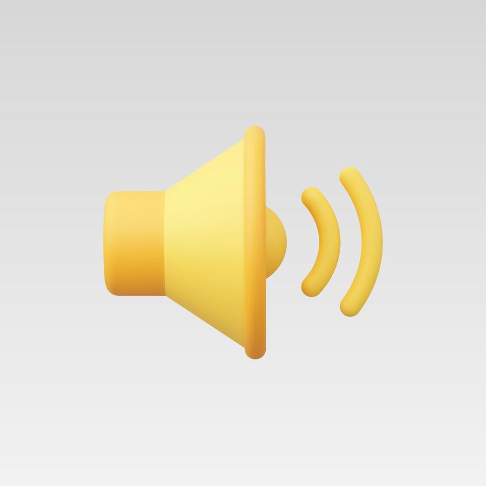 3d Realistic Speaker or Sound icon illustration vector