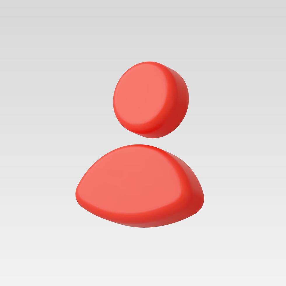 3d Realistic Person or People icon illustration vector