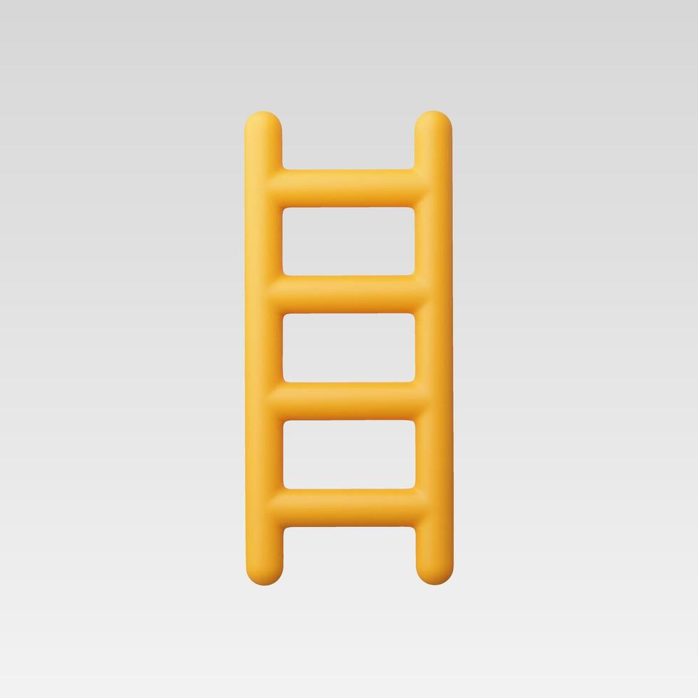 3d Realistic Ladder icon illustration vector