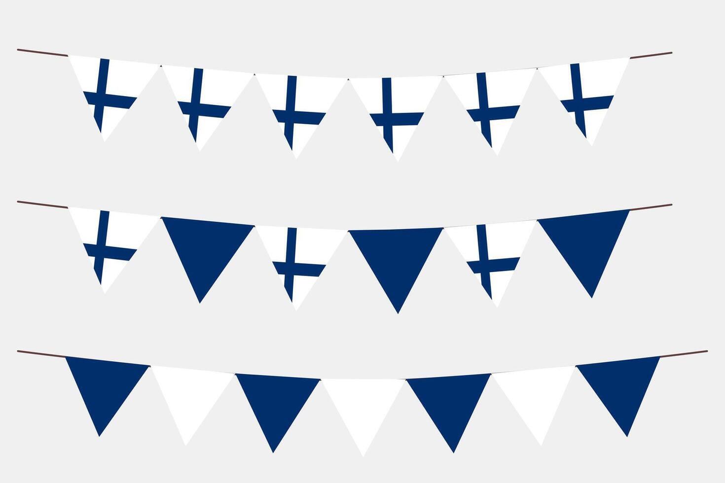 Finland flag bunting element isolated on white background. vector