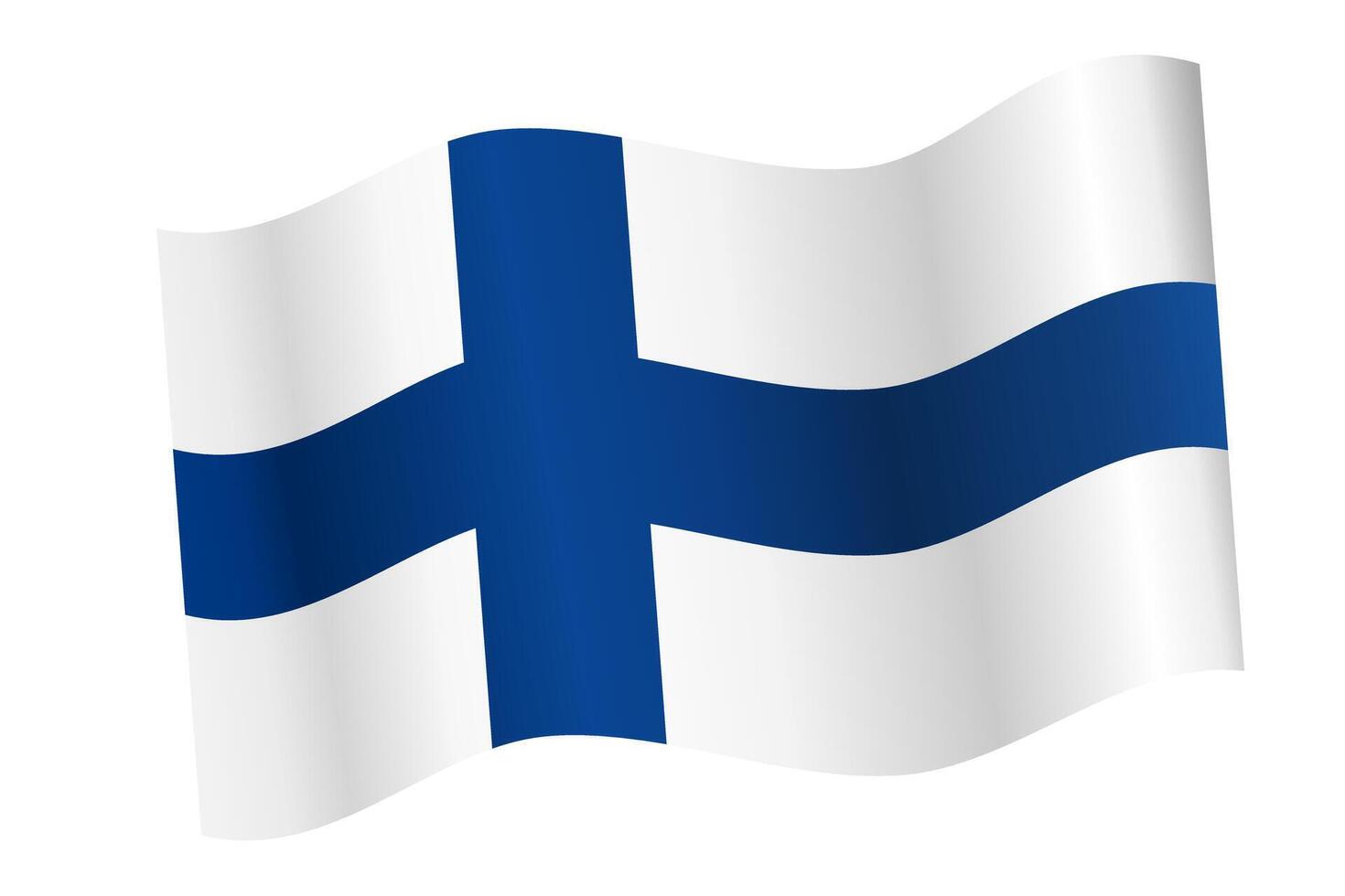Finland flag background waving flag isolated illustration for decoration ceremony holiday banner frame 3d gradient. vector
