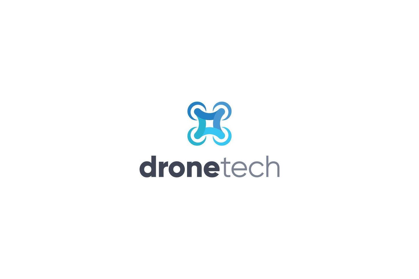 Modern technological attractive unique drone logo vector