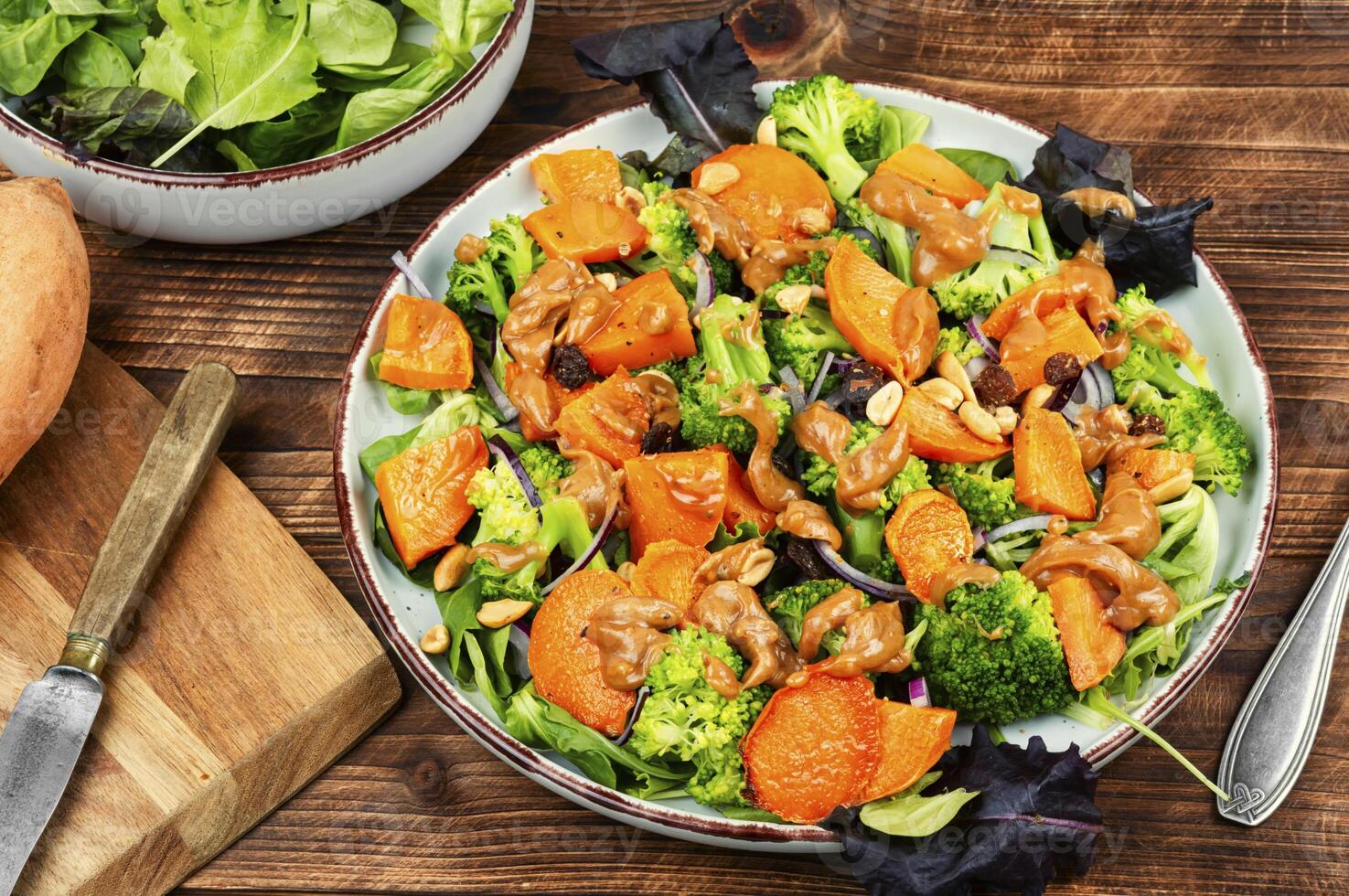 Delicious and healthy broccoli salad. photo