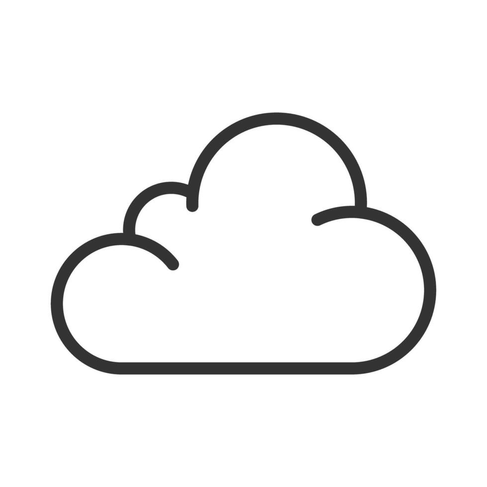Cloud linear icon. Symbolizing overcast or partly cloudy weather conditions. Weather forecast. Meteorology. Thin line illustration. Contour symbol. outline drawing. Editable stroke vector