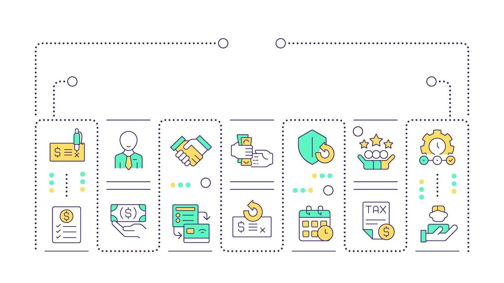 Factoring word concept isolated on white. Financial transactions, agreements. Business relations. Creative illustration banner surrounded by editable line colorful icons vector