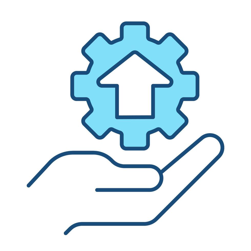Efficiency improve RGB color icon. Productivity boost, workflow optimization. Performance improvement, increase. Isolated illustration. Simple filled line drawing. Editable stroke vector