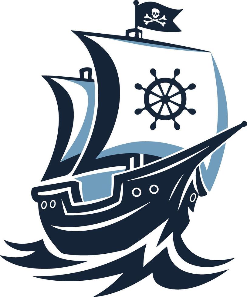 A logo for ship illustration vector