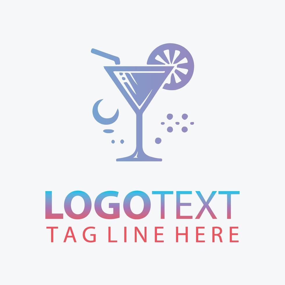 Sapphire Breeze Cocktail Logo vector