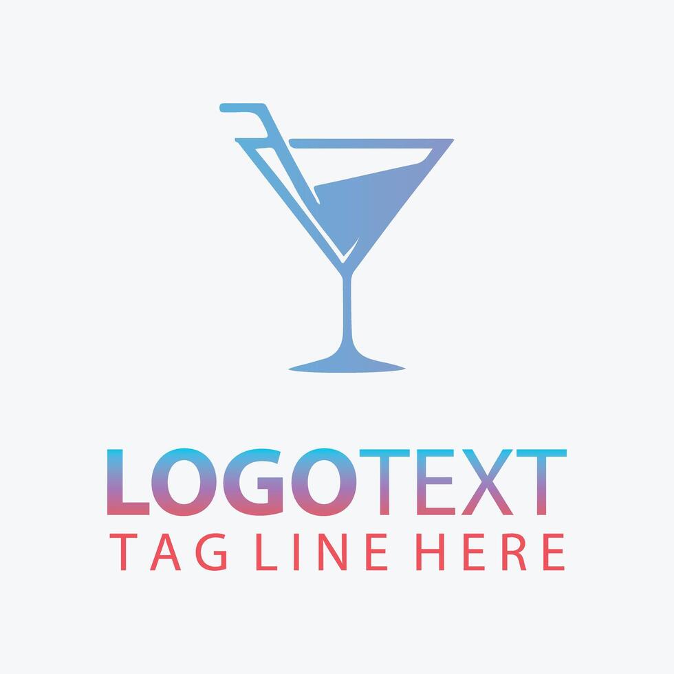 Coral Crush Cocktail Logo vector
