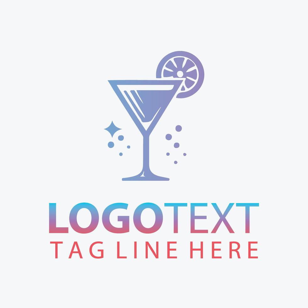 Sunburst Splash Cocktail Logo vector