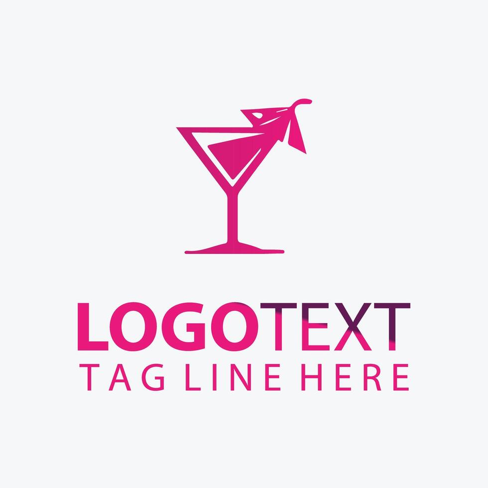 Coral Crush Cocktail Logo vector