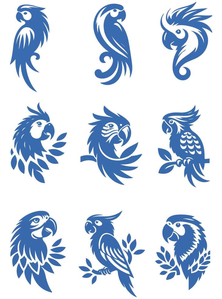 The Parrot Perch collection logo vector