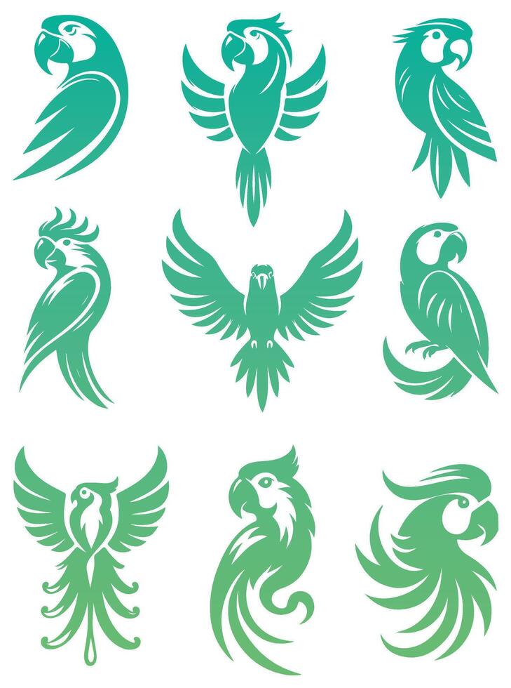 Parrot Plaza collection logo vector