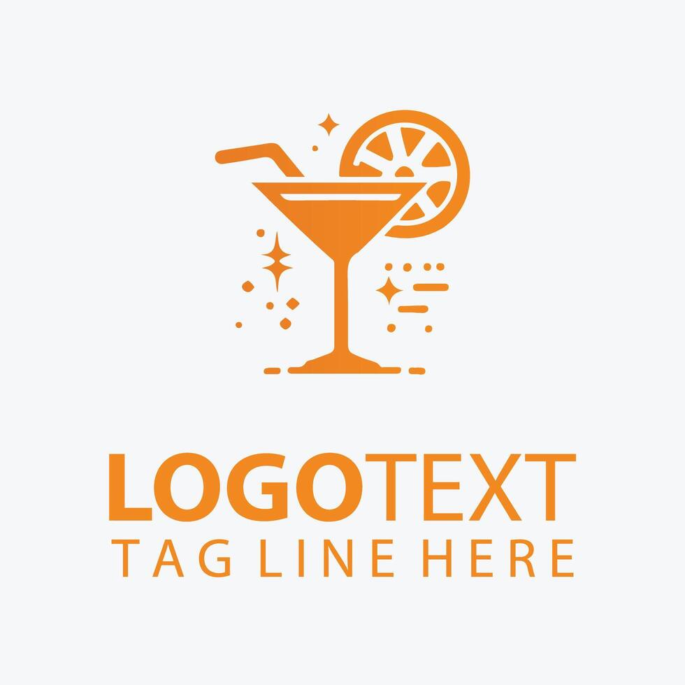 Blue Lagoon Cocktail Logo vector