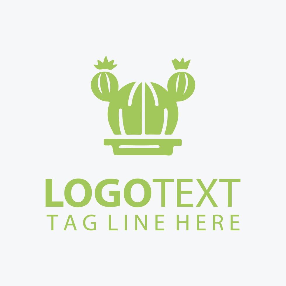 Oasis Roots cactus logo vector