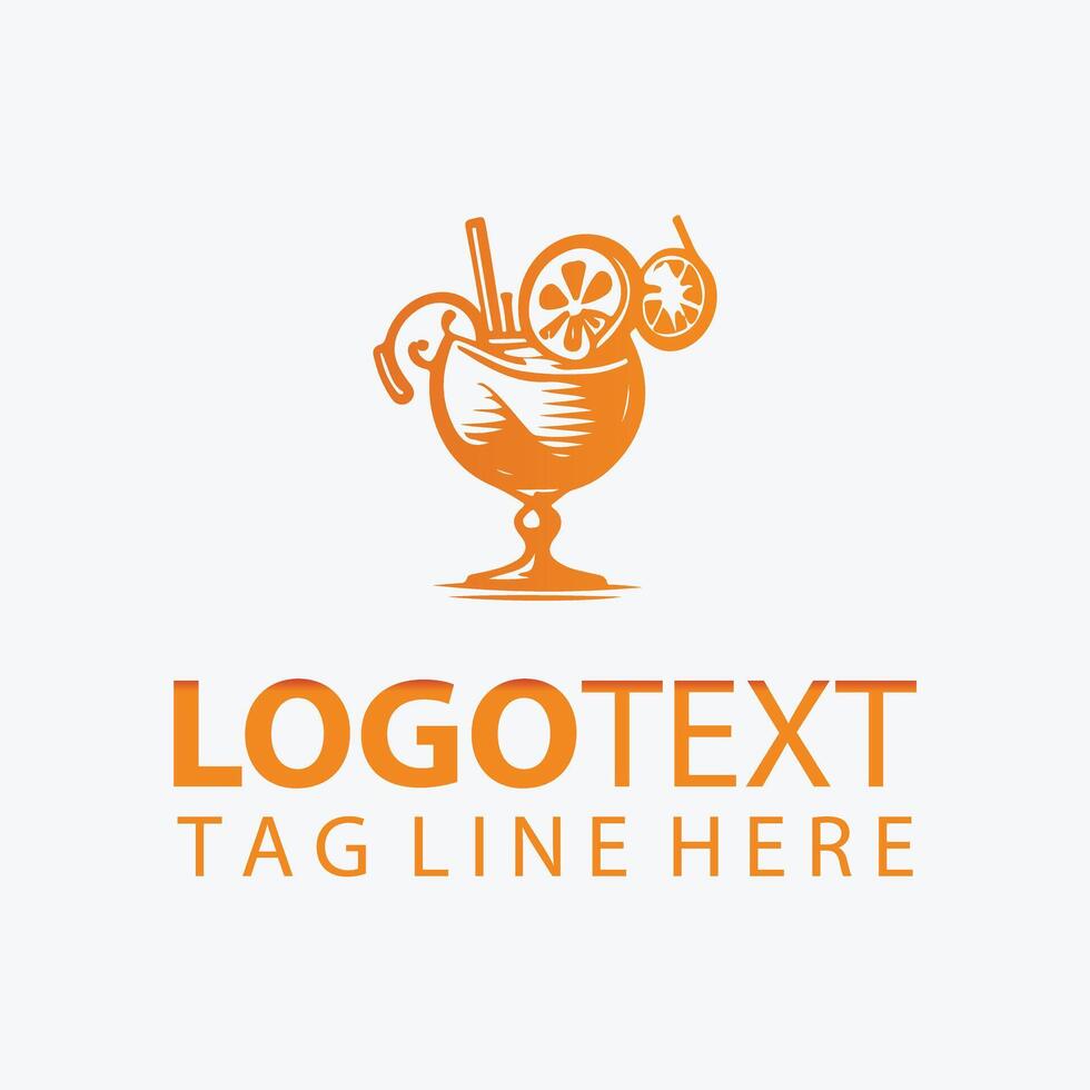 Black berry Delight Cocktail Logo vector