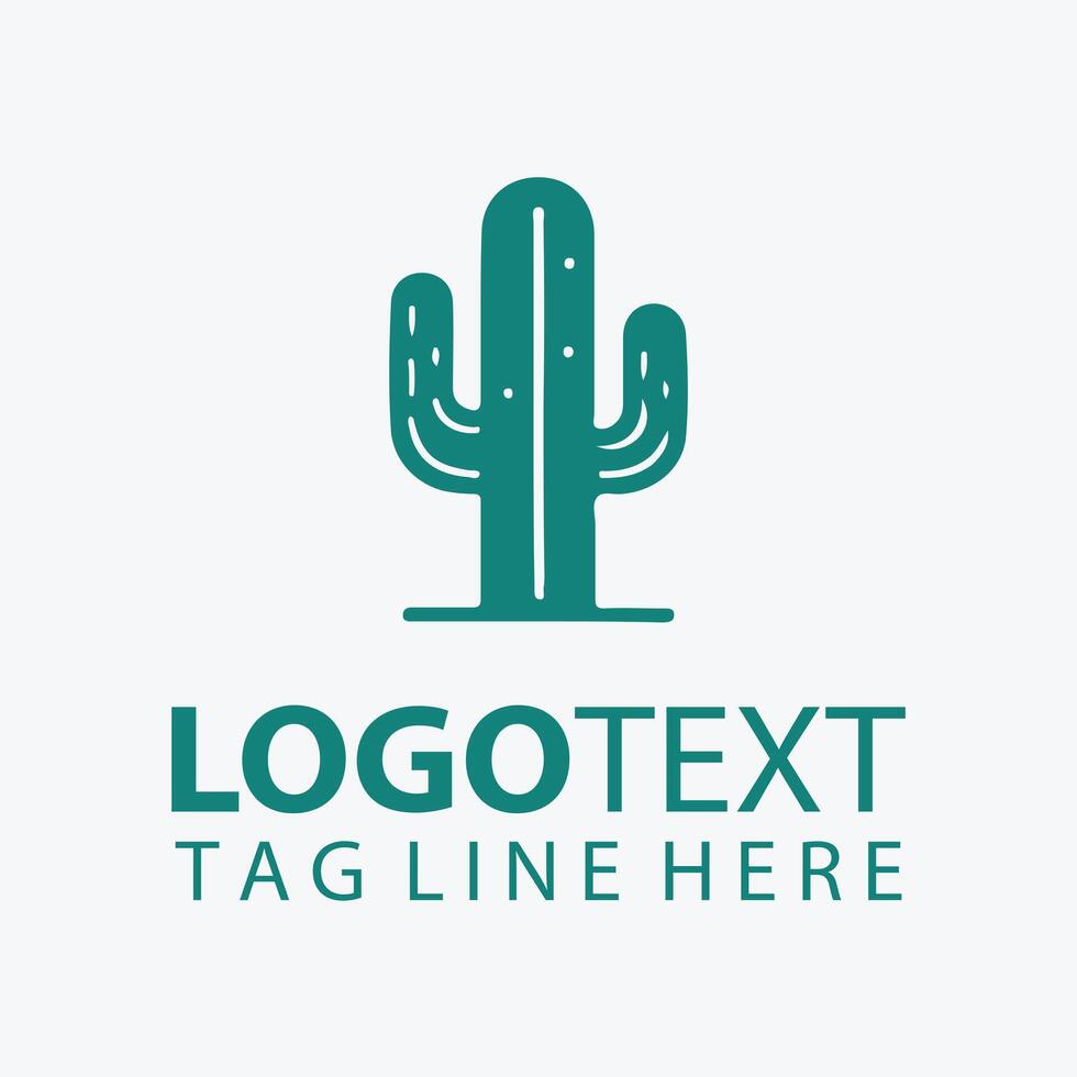 Desert Beauty Cactus logo vector