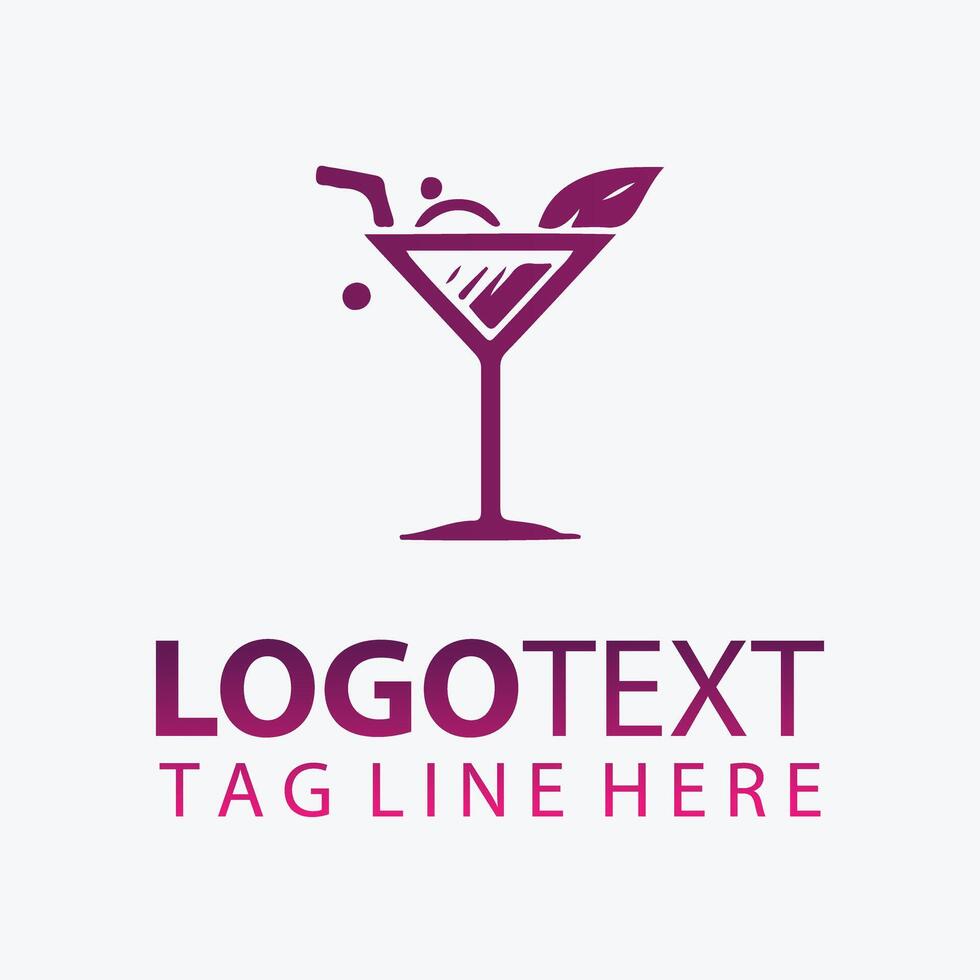 Cool Breeze Cocktail Logo vector