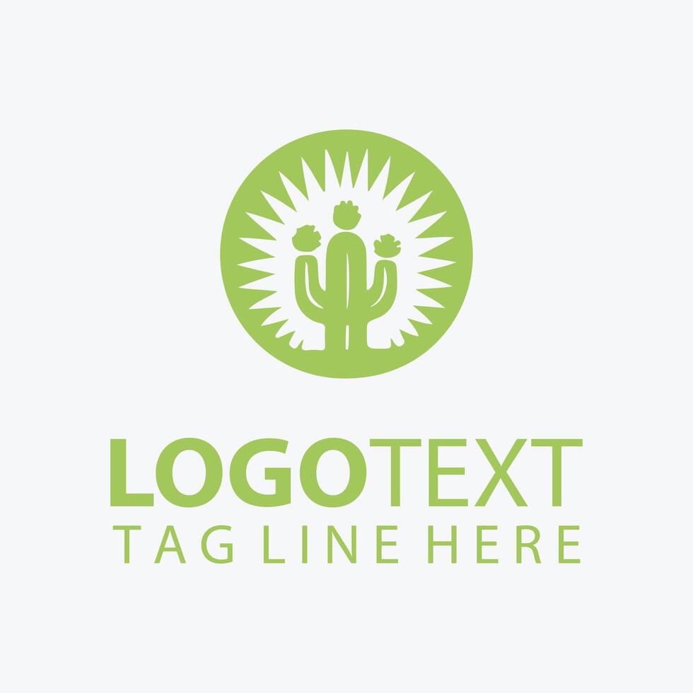 Prickly Perfection cactus logo vector