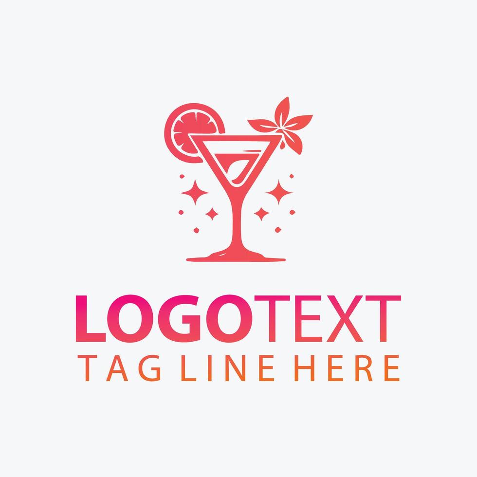 Ruby Cocktail Logo vector