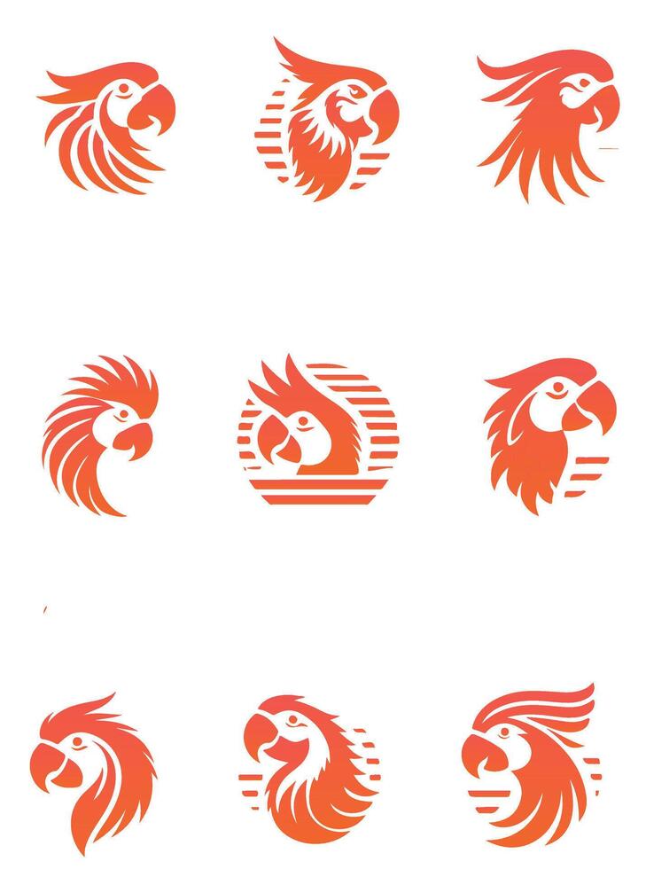 Parrot Haven collection logo vector