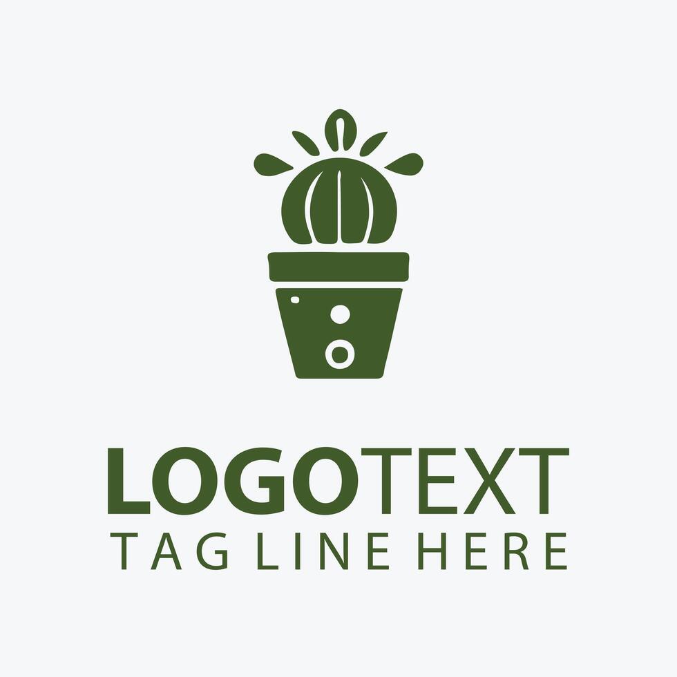 Oasis Spikes cactus logo vector