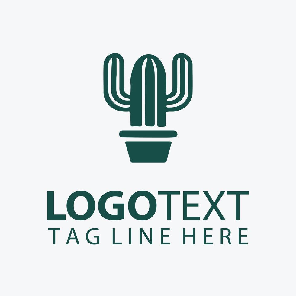 Prickle Bloom cactus logo vector