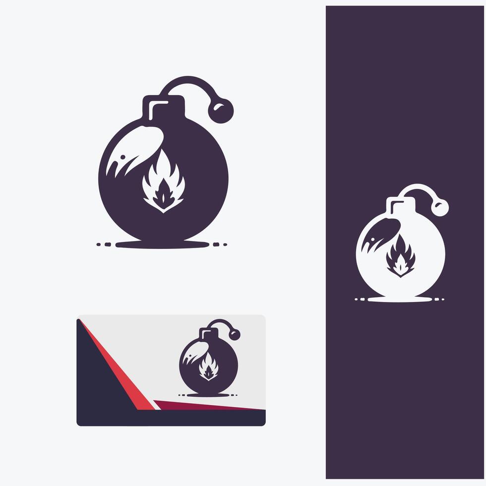 Thunder strike Bomb Logo vector