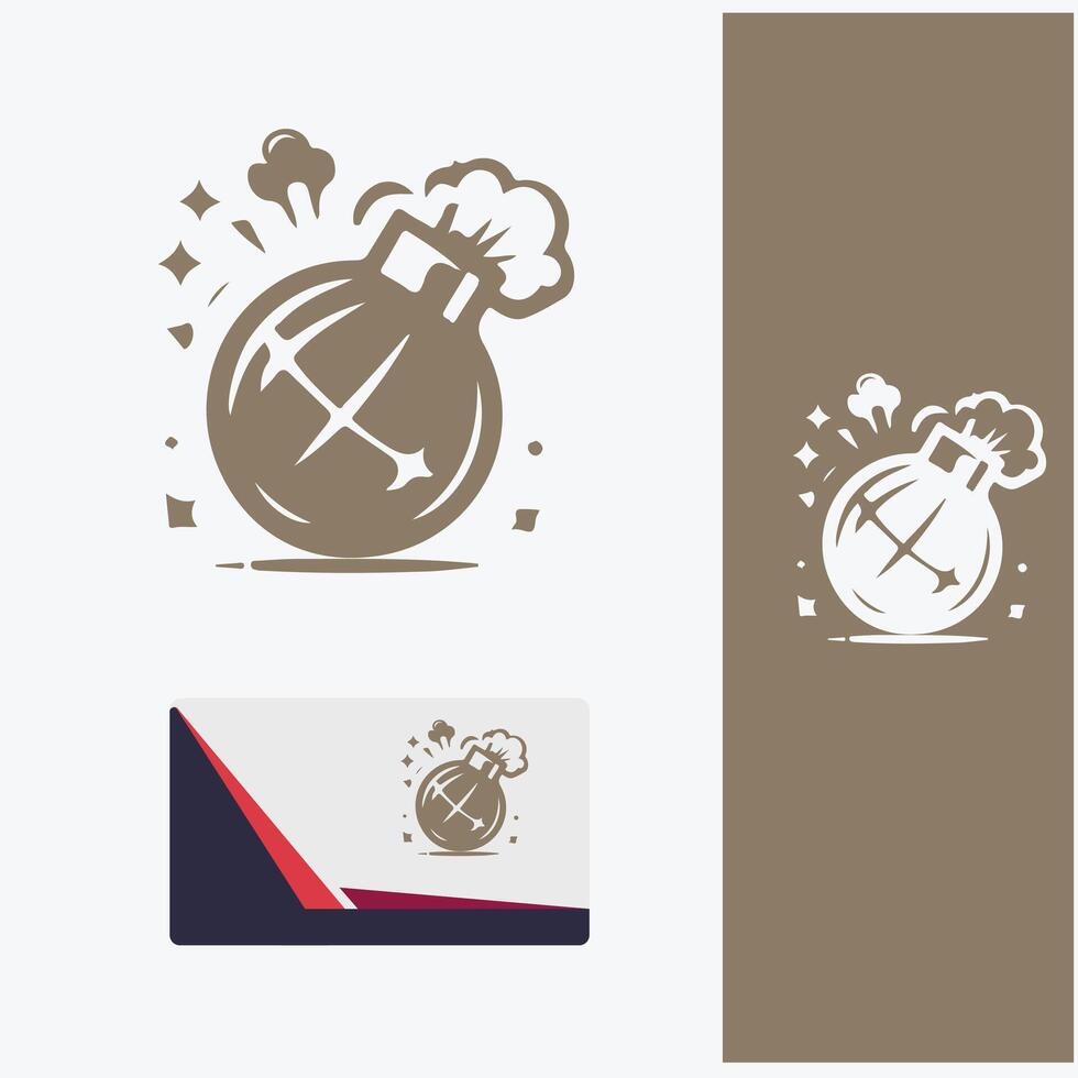 line Bomb Logo Designs vector