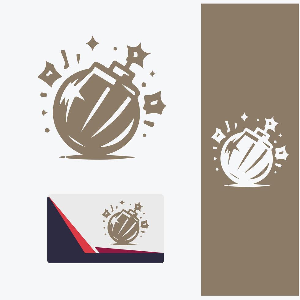 Incendiary Bomb Logo Design vector