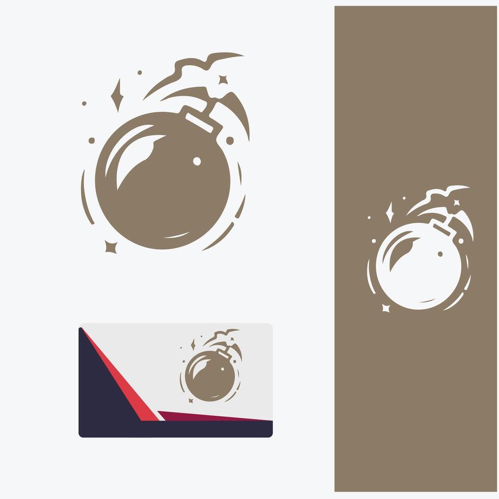 Pyro Pulse Bomb Logo Designs vector