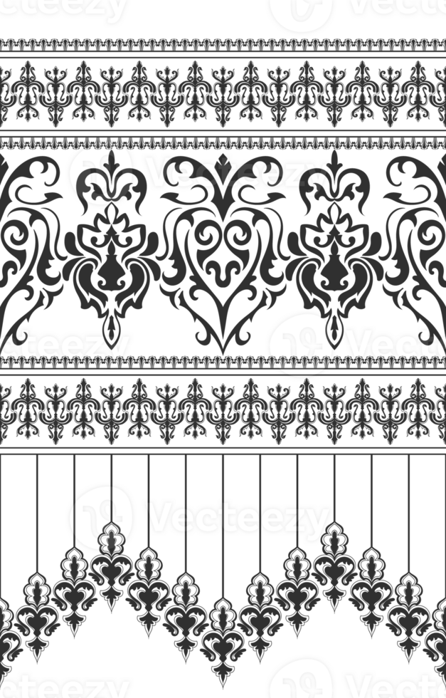 black damask pattern for fabric pattern png