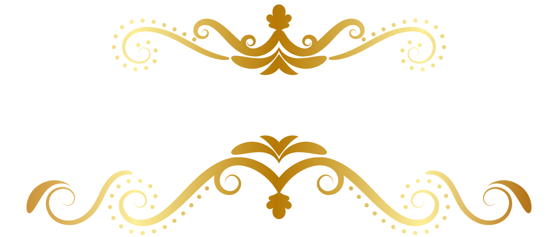 vintage lines decorative s Golden flower border collection png