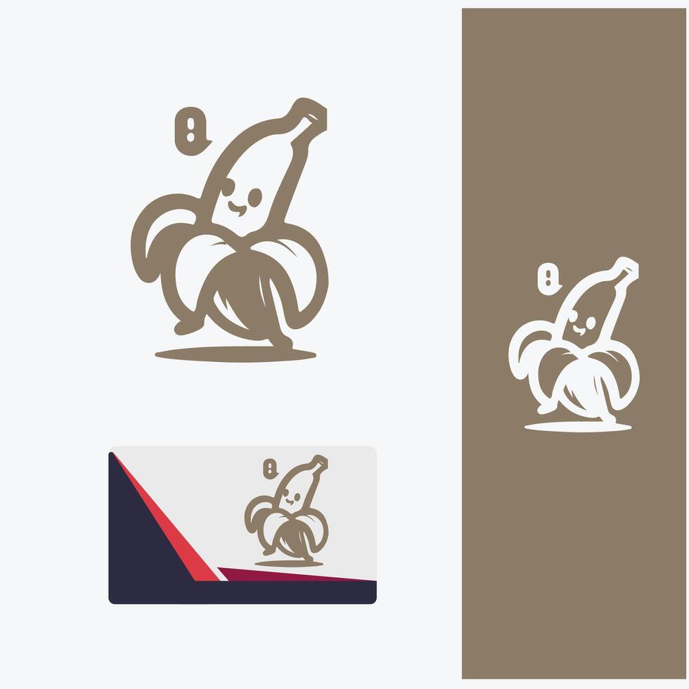 Banana zilla mascot logo vector