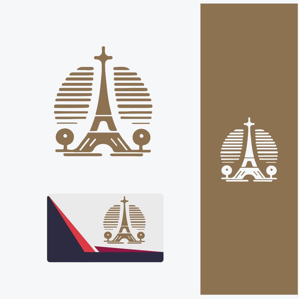 Eiffel Tower Charm logo vector