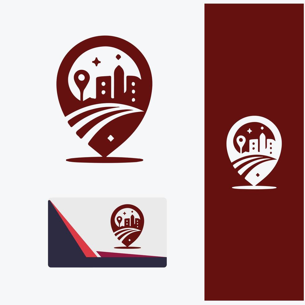 Map Mark pin location logo vector