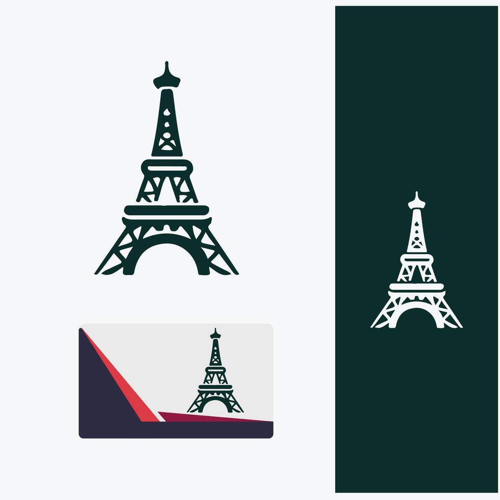 Paris Heights Design eiffel tower logo vector