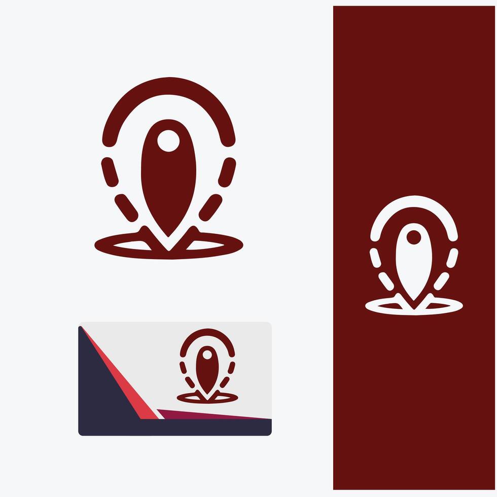 Spot Vibe pin location logo vector