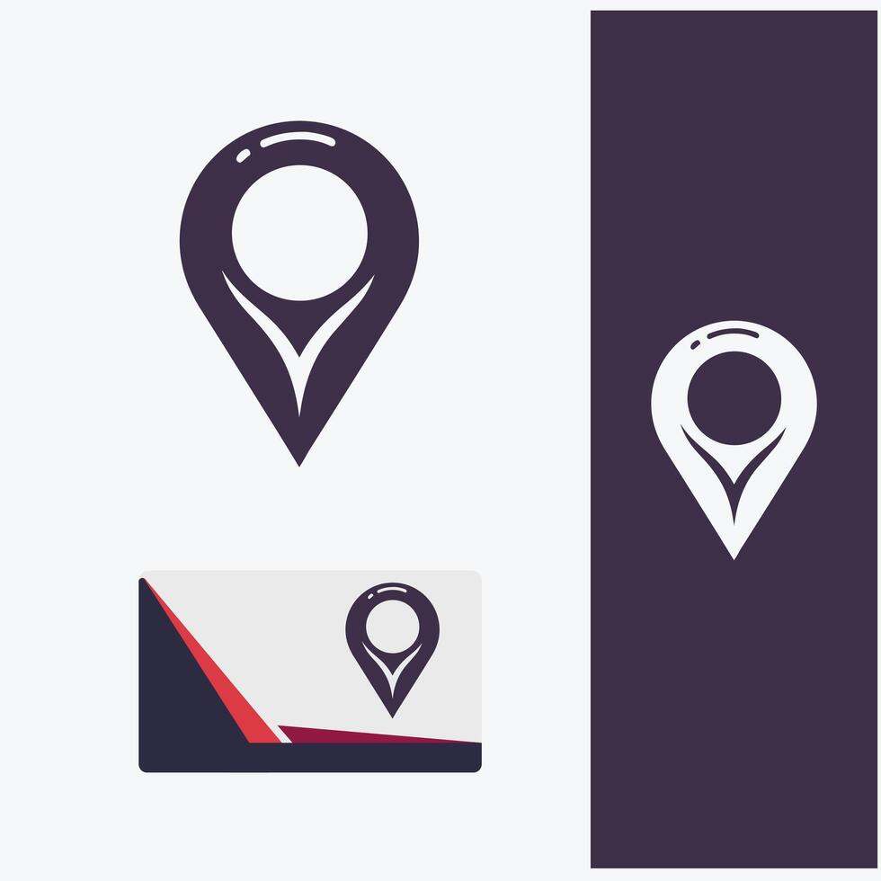 Pin Flare location logo vector