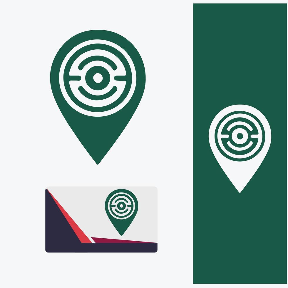 Pin Placer location logo vector
