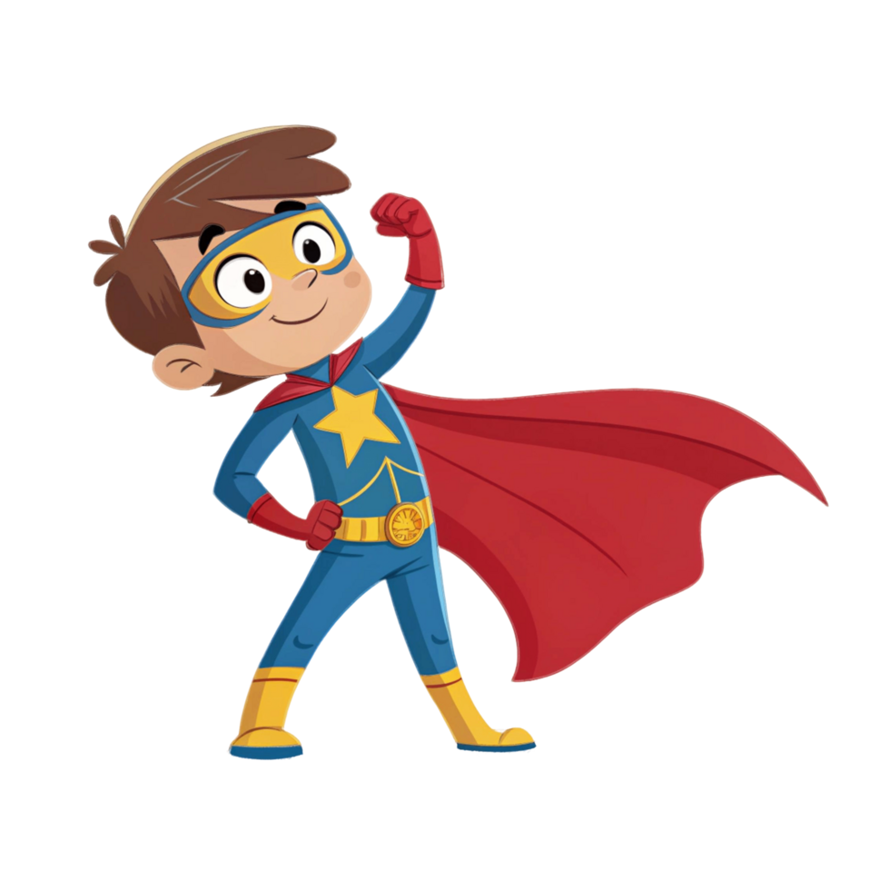 Superhero Boy Illustration png