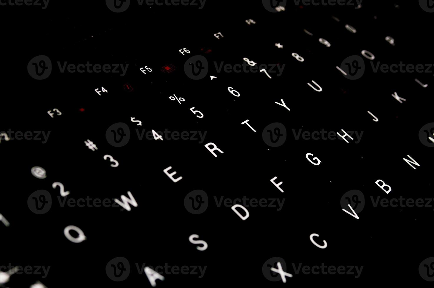 Black keyboard close up isolated photo