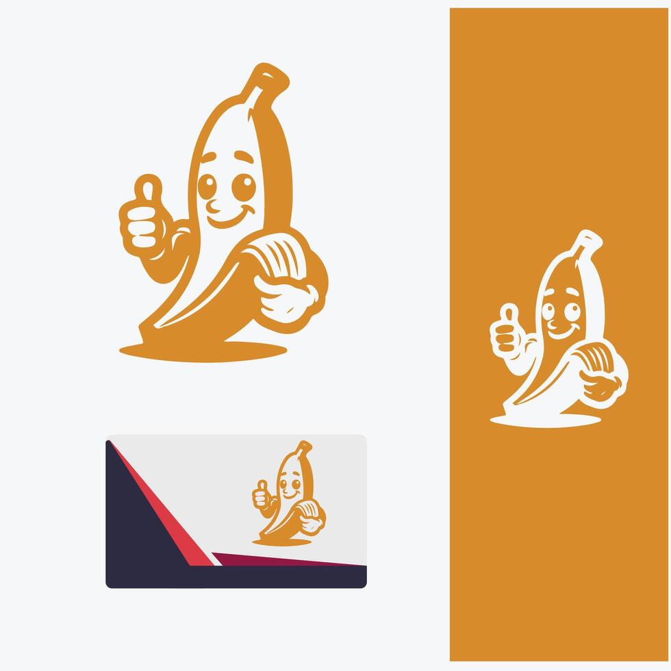 Banana belle mascot logo vector