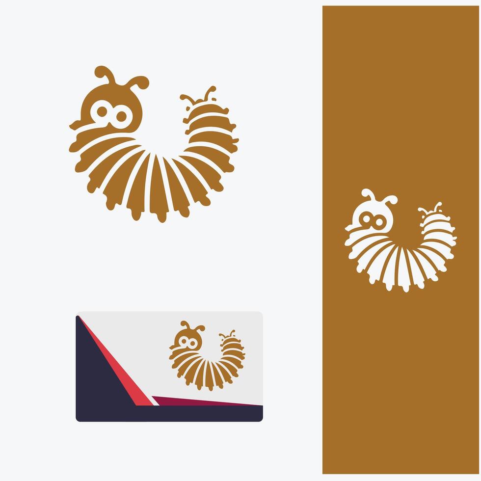 Chrysalis Charm caterpillar logo vector
