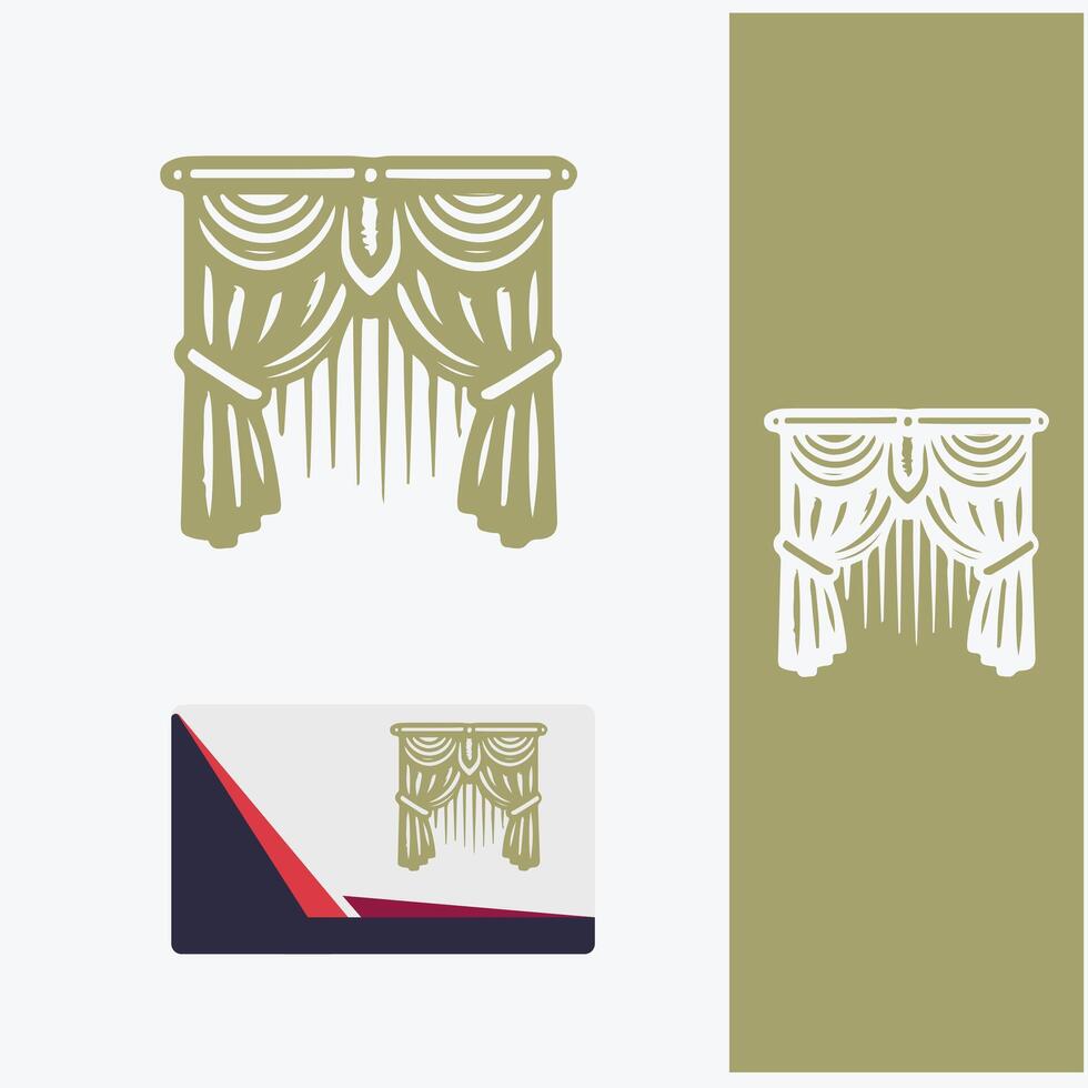 Chic Curtain Design logo vector